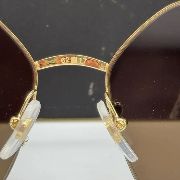 NEW CARTIER CT0332S 005 GOLD BROWN WOMEN SUNGLASSES CARTIER - Picture 13 of 15